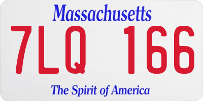 MA license plate 7LQ166