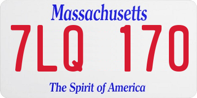 MA license plate 7LQ170
