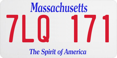 MA license plate 7LQ171
