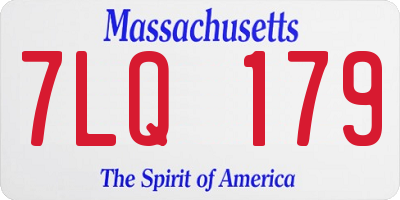 MA license plate 7LQ179