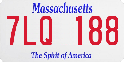 MA license plate 7LQ188