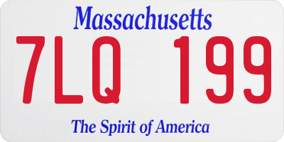 MA license plate 7LQ199