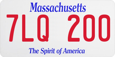 MA license plate 7LQ200