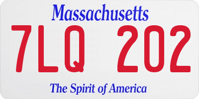 MA license plate 7LQ202
