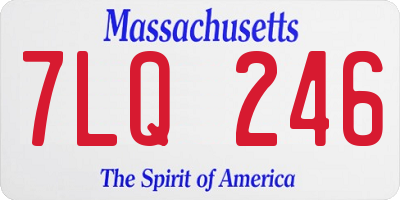 MA license plate 7LQ246