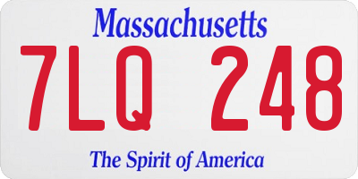 MA license plate 7LQ248