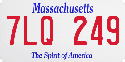 MA license plate 7LQ249