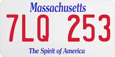MA license plate 7LQ253