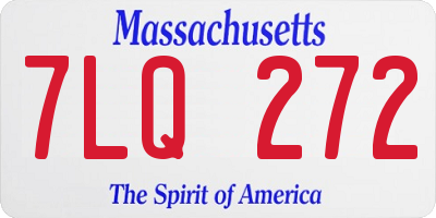 MA license plate 7LQ272