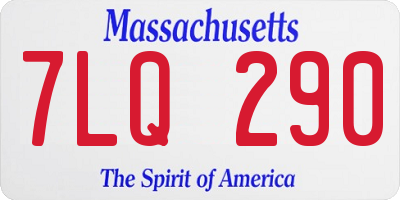 MA license plate 7LQ290