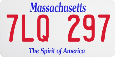 MA license plate 7LQ297