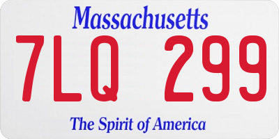 MA license plate 7LQ299