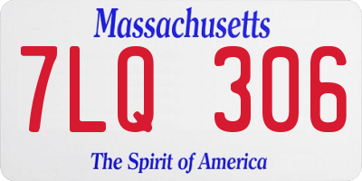 MA license plate 7LQ306