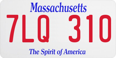 MA license plate 7LQ310