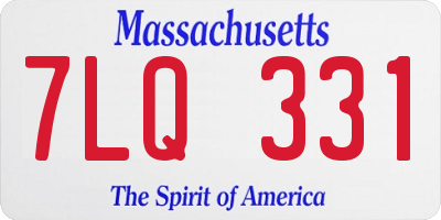 MA license plate 7LQ331