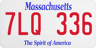 MA license plate 7LQ336