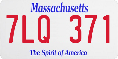 MA license plate 7LQ371