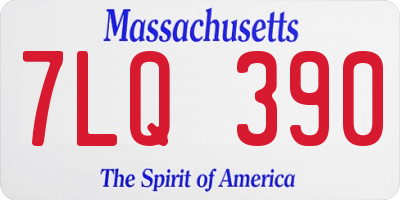 MA license plate 7LQ390