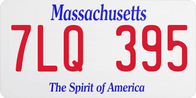 MA license plate 7LQ395