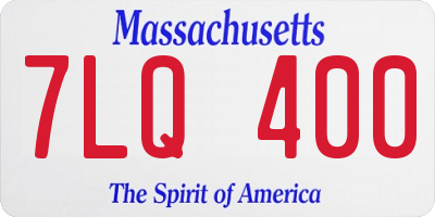 MA license plate 7LQ400
