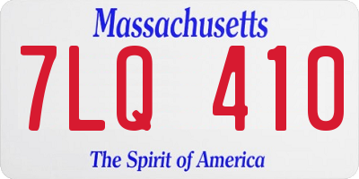 MA license plate 7LQ410