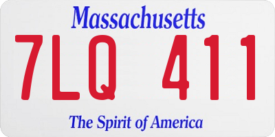 MA license plate 7LQ411