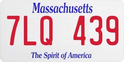 MA license plate 7LQ439