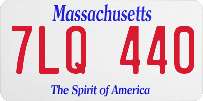 MA license plate 7LQ440
