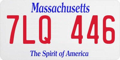 MA license plate 7LQ446