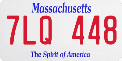 MA license plate 7LQ448
