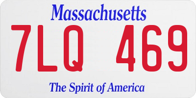 MA license plate 7LQ469