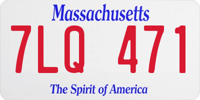 MA license plate 7LQ471