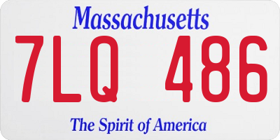 MA license plate 7LQ486