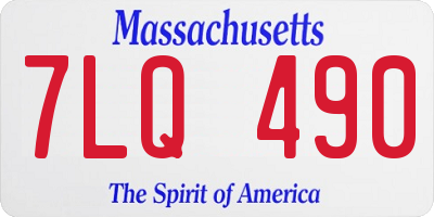 MA license plate 7LQ490