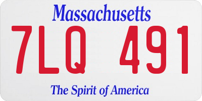MA license plate 7LQ491