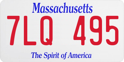 MA license plate 7LQ495