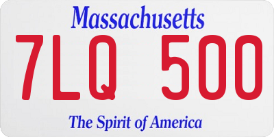 MA license plate 7LQ500