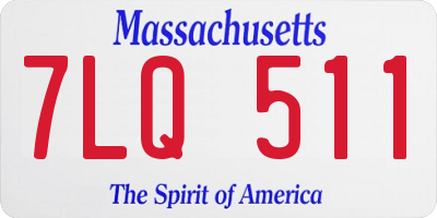 MA license plate 7LQ511