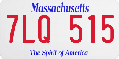 MA license plate 7LQ515