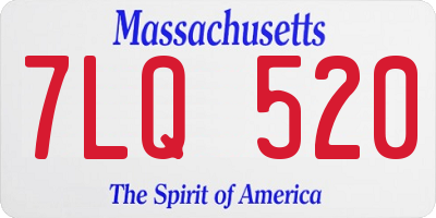 MA license plate 7LQ520