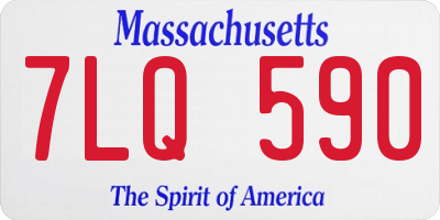 MA license plate 7LQ590
