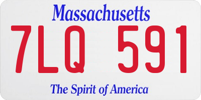 MA license plate 7LQ591