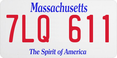 MA license plate 7LQ611