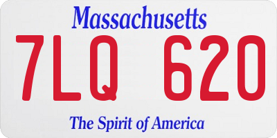 MA license plate 7LQ620