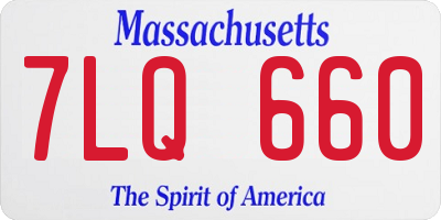 MA license plate 7LQ660
