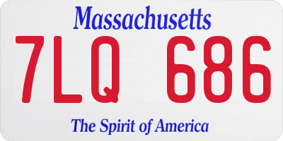 MA license plate 7LQ686