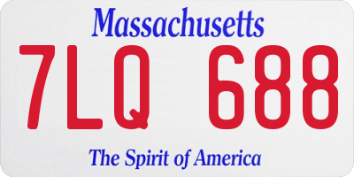 MA license plate 7LQ688