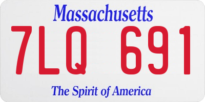 MA license plate 7LQ691