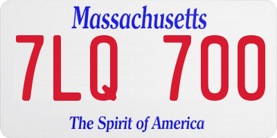 MA license plate 7LQ700