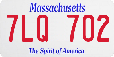MA license plate 7LQ702